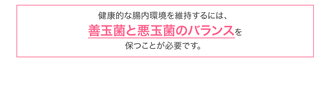 腸内環境を整えるには、善玉菌と悪玉菌のバランスを保つことが必要