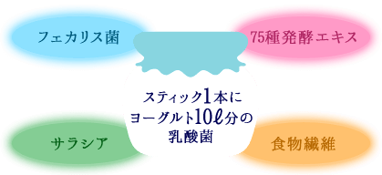 スティック1本にヨーグルト10ℓ分の乳酸菌